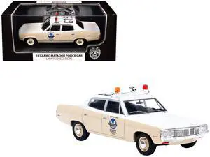 1972 AMC Matador Police Car "Phoenix Police Department" White and Beige 1/43 Diecast Model by Iconic Replicas