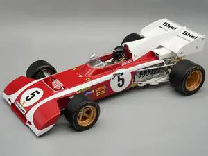 Ferrari 312 B2 #5 Jacky Ickx F1 "South African GP" (1972) "Mythos Series" with Figure and Case 1/18 Model Car by Tecnomodel