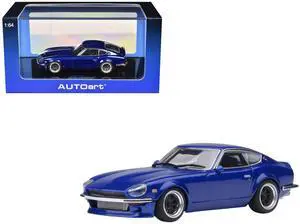 Nissan Fairlady Z RHD "Akuma No Z" Blue Metallic "Wangan Midnight - Comic #4 Version" Manga 1/64 Model Car by Autoart