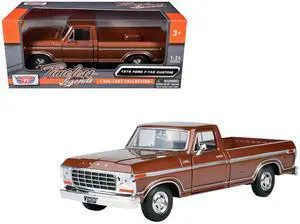 1979 Ford F-150 Pickup Truck Brown 1/24 Diecast Model Car by Motormax