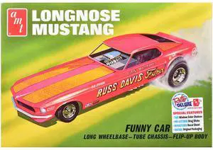Skill 2 Model Kit 1969 Ford Mustang Longnose Funny Car "Gas Ronda" 1/25 Scale Model by AMT