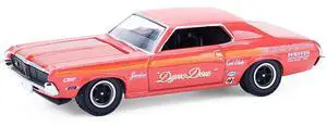 1969 Mercury Cougar Eliminator "Dyno Don" Red with Orange Stripes "GreenLight Muscle" 1/64 Diecast Model Cars by Greenlight