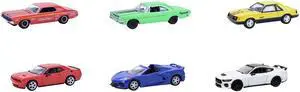 "GreenLight Muscle" Series 30 Set of 6 pieces 1/64 Diecast Model Cars by Greenlight