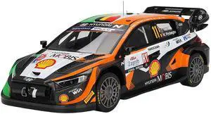 Hyundai i20 N Rally1 Hybrid #11 "Hyundai Shell Mobis WRT"  Winner "Rally Croatia Power Stage" (2023) 1/18 Model Car by Top Speed