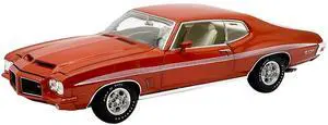 1972 Pontiac GTO LeMans Sundance Orange Metallic with GTO Stripes Limited Edition to 342 pieces 1/18 Diecast Model Car by ACME