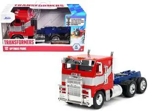 Optimus Prime Truck Red & Blue w/Silver Stripes "Transformers: Rise of the Beasts" (2023) Movie 1/32 Diecast Model Car by Jada