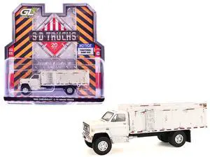 1980 Chevrolet C-70 Grain Truck White (Weathered) "S.D. Trucks" Series 20 1/64 Scale Diecast Model Cars by Greenlight