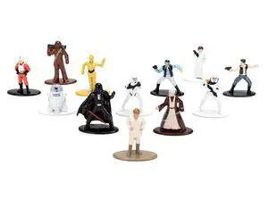 Set of 12 Diecast Figures "Star Wars" Movie Franchise "Nano Metalfigs" Series Diecast Models by Jada