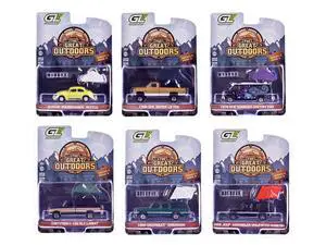 "The Great Outdoors" Series 4 Set of 6 pieces 1/64 Scale Diecast Model Cars by Greenlight
