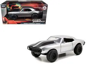Roman's Chevrolet Camaro Z/28 Silver Fast & Furious 7" Movie 1/24 Diecast Model Car by Jada"