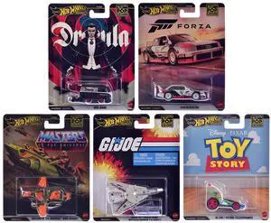 "Pop Culture 2026" 5 piece Set R "Premium Series" Diecast Model Cars by Hot Wheels "Pop Culture 2026" 5 piece Set R "Premium Series" Diecast Model Cars by Hot Wheels