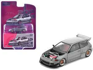 Pandem Civic EG6 RHD (Right Hand Drive) Raw Metal with No Hood 1/64 Diecast Model Car by Pop Race Pandem Civic EG6 RHD (Right Hand Drive) Raw Metal with No Hood 1/64 Diecast Model Car by Pop Race
