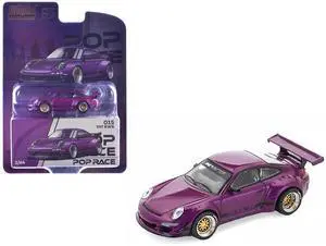 RWB 997 Purple Metallic with Black Stripes 1/64 Diecast Model Car by Pop Race RWB 997 Purple Metallic with Black Stripes 1/64 Diecast Model Car by Pop Race