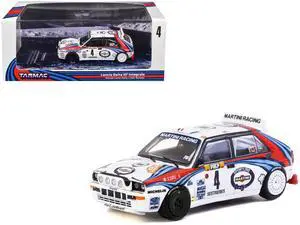 Lancia Delta HF Integrale #4 "Martini Racing" Winner "Monte Carlo Rally" (1992) "Hobby64" 1/64 Diecast Model Car by Tarmac Works Lancia Delta HF Integrale #4 "Martini Racing" Winner "Monte Carlo Rally" (1992) "Hobby64" 1/64 Diecast Model Car by Tarmac Works