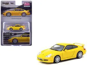 Porsche 911 GT3 (996) Yellow "Global64" Series 1/64 Diecast Model Car by Tarmac Works Porsche 911 GT3 (996) Yellow "Global64" Series 1/64 Diecast Model Car by Tarmac Works
