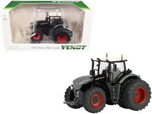 Fendt 1042 Vario Tractor with Front and Rear Dual Wheels Black with White Top 1/64 Diecast Model by SpecCast Fendt 1042 Vario Tractor with Front and Rear Dual Wheels Black with White Top 1/64 Diecast Model by SpecCast