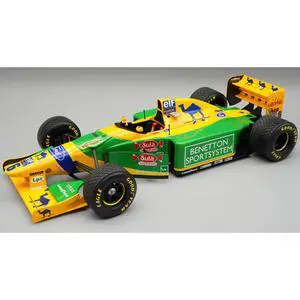 Benetton B193B #6 Riccardo Patrese 3rd Place F1 "British GP" (1993) "Mythos Series" with Case 1/18 Model Car by Tecnomodel Benetton B193B #6 Riccardo Patrese 3rd Place F1 "British GP" (1993) "Mythos Series" with Case 1/18 Model Car by Tecnomodel
