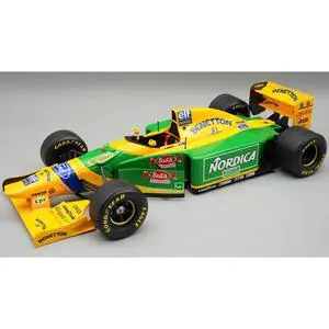 Benetton B193B Michele Alboreto Test Car F1 "Barcelona Test" (1993) "Mythos Series" with Case 1/18 Model Car by Tecnomodel Benetton B193B Michele Alboreto Test Car F1 "Barcelona Test" (1993) "Mythos Series" with Case 1/18 Model Car by Tecnomodel