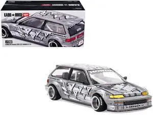 Honda Civic (EF) "Manga V1" Gray Metallic with Graphics "Kaido House" Special 1/64 Diecast Model Car by Mini GT Honda Civic (EF) "Manga V1" Gray Metallic with Graphics "Kaido House" Special 1/64 Diecast Model Car by Mini GT