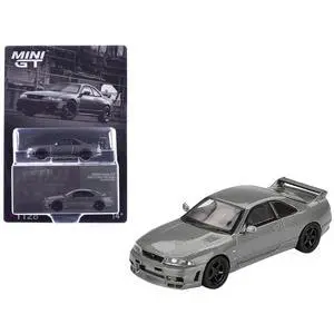 Nissan Skyline GT-R (NISMO BCNR33 CRS Version) RHD Dark Metal Gray Metallic Limited Edition 1/64 Diecast Model Car by Mini GT Nissan Skyline GT-R (NISMO BCNR33 CRS Version) RHD Dark Metal Gray Metallic Limited Edition 1/64 Diecast Model Car by Mini GT