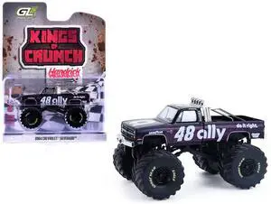 1984 Chevrolet Silverado Monster Truck #48 "Ally" Black and Purple with Graphics 1/64 Diecast Model Car by Greenlight 1984 Chevrolet Silverado Monster Truck #48 "Ally" Black and Purple with Graphics 1/64 Diecast Model Car by Greenlight