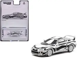 Toyota Supra "Designed by Joshua Vides" Black and White "Hobby64" Series 1/64 Diecast Model Car by Tarmac Works Toyota Supra "Designed by Joshua Vides" Black and White "Hobby64" Series 1/64 Diecast Model Car by Tarmac Works