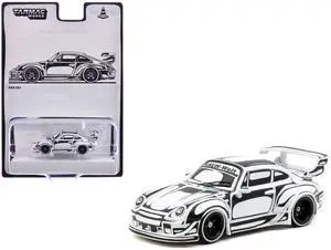 RWB 993 "Designed by Joshua Vides" Black and White "Hobby64" Series 1/64 Diecast Model Car by Tarmac Works RWB 993 "Designed by Joshua Vides" Black and White "Hobby64" Series 1/64 Diecast Model Car by Tarmac Works