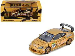 Honda Integra Type R (DC5) RHD #97 "Top Secret Thailand" Gold Metallic with Graphics 1/64 Diecast Model Car by Inno Models Honda Integra Type R (DC5) RHD #97 "Top Secret Thailand" Gold Metallic with Graphics 1/64 Diecast Model Car by Inno Models