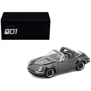 Singer Targa Dark Chrome "The Dark Chrome Series" 1/64 Diecast Model Car by Pop Race Singer Targa Dark Chrome "The Dark Chrome Series" 1/64 Diecast Model Car by Pop Race