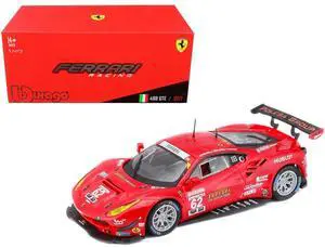 Ferrari 488 GTE #62 G. Fisichella - T. Vilander - J. Calado 24 Hours of Daytona (2017) 1/43 Diecast Model Car by Bburago Ferrari 488 GTE #62 G. Fisichella - T. Vilander - J. Calado 24 Hours of Daytona (2017) 1/43 Diecast Model Car by Bburago