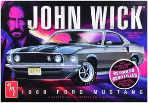 Skill 2 Model Kit 1969 Ford Mustang "John Wick" (2014) Movie 1/25 Plastic Model by AMT Skill 2 Model Kit 1969 Ford Mustang "John Wick" (2014) Movie 1/25 Plastic Model by AMT