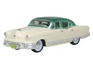 1953 Kaiser Manhattan Stardust Ivory with Jade Green Metallic Top 1/87 (HO) Scale Diecast Model Car by Oxford Diecast 1953 Kaiser Manhattan Stardust Ivory with Jade Green Metallic Top 1/87 (HO) Scale Diecast Model Car by Oxford Diecast