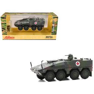 Tpz. Tank Boxer "Medic Unit - German Army" Green Camouflage 1/87 (HO) Scale Diecast Model Car by Schuco Tpz. Tank Boxer "Medic Unit - German Army" Green Camouflage 1/87 (HO) Scale Diecast Model Car by Schuco