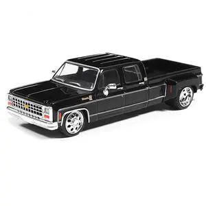 1980 Chevrolet Silverado C30 Crew Cab Dually Lowered Pickup Truck Black 1/64 Diecast Model Car by IXO Models 1980 Chevrolet Silverado C30 Crew Cab Dually Lowered Pickup Truck Black 1/64 Diecast Model Car by IXO Models