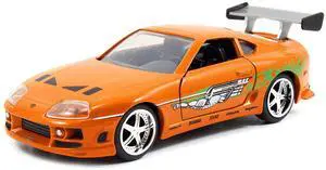 Brian's Toyota Supra Orange with Graphics "Fast & Furious 25th Anniversary" Series 1/32 Diecast Car Model by Jada Brian's Toyota Supra Orange with Graphics "Fast & Furious 25th Anniversary" Series 1/32 Diecast Car Model by Jada