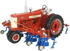Farmall 450 Narrow Front Diesel Tractor with Front and Rear Cultivators Red "Classic Series" 1/16 Diecast Model by SpecCast Farmall 450 Narrow Front Diesel Tractor with Front and Rear Cultivators Red "Classic Series" 1/16 Diecast Model by SpecCast