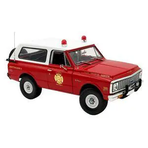 972 Chevrolet Blazer K/5 "The Chief - Winder Fire Department, Georgia Battalion 1" Red with White 1/18 Diecast Model Car by ACME 972 Chevrolet Blazer K/5 "The Chief - Winder Fire Department, Georgia Battalion 1" Red with White 1/18 Diecast Model Car by ACME