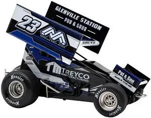 Winged Sprint Car #23 Chase Dietz "Treyco Manufacturing - Mountain Ridge Metals" (2026) Winged Sprint Car #23 Chase Dietz "Treyco Manufacturing - Mountain Ridge Metals" (2026)