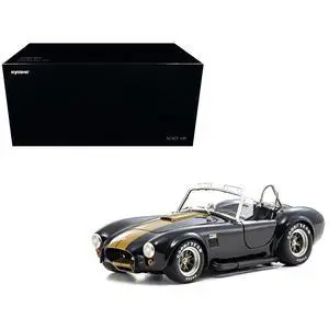 Shelby Cobra 427 S/C Black with Gold Stripes 1/18 Diecast Model Car by Kyosho Shelby Cobra 427 S/C Black with Gold Stripes 1/18 Diecast Model Car by Kyosho