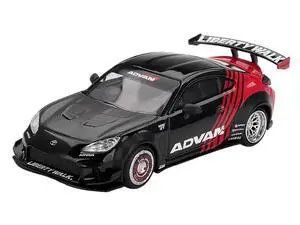 Toyota GR86 "LB-Nation - Liberty Walk" RHD "ADVAN" Black and Red with Carbon Hood Limited Ed 1/64 Die Cast Model Car by Mini GT Toyota GR86 "LB-Nation - Liberty Walk" RHD "ADVAN" Black and Red with Carbon Hood Limited Ed 1/64 Die Cast Model Car by Mini GT
