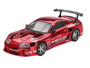 Toyota Supra (A80) Top Secret GT-300 RHD (Right Hand Drive) Red Chrome Limited Edition 1/64 Die Cast Model Car by Mini GT Toyota Supra (A80) Top Secret GT-300 RHD (Right Hand Drive) Red Chrome Limited Edition 1/64 Die Cast Model Car by Mini GT