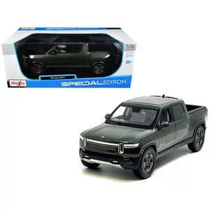 Rivian R1T Pickup Truck Dark Green Metallic with Sunroof "Special Edition" Series 1/18 Diecast Model Car by Maisto Rivian R1T Pickup Truck Dark Green Metallic with Sunroof "Special Edition" Series 1/18 Diecast Model Car by Maisto