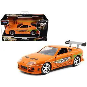 Brian's Toyota Supra Orange with Graphics "Fast & Furious 25th Anniversary" Series 1/32 Diecast Car Model by Jada Brian's Toyota Supra Orange with Graphics "Fast & Furious 25th Anniversary" Series 1/32 Diecast Car Model by Jada