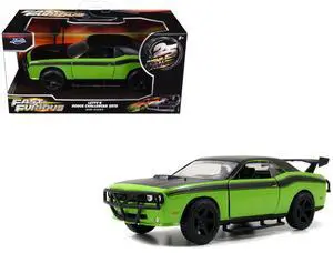 Letty's Dodge Challenger SRT8 Green w/Matt Black Top & Hood "Fast & Furious 25th Anniversary" 1/32 Diecast Car Model by Jada Letty's Dodge Challenger SRT8 Green w/Matt Black Top & Hood "Fast & Furious 25th Anniversary" 1/32 Diecast Car Model by Jada