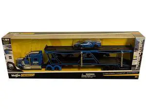 International Lonestar Hauler Blue Metallic with Graphics and 2019 Ford GT Blue Metallic w/White 1/64 Die Cast Models by Maisto International Lonestar Hauler Blue Metallic with Graphics and 2019 Ford GT Blue Metallic w/White 1/64 Die Cast Models by Maisto
