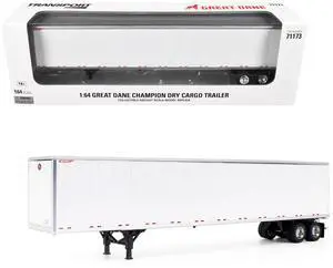 Great Dane Champion 53ft Dry Cargo Trailer White "Transport Series" 1/64 Diecast Model by Diecast Masters Great Dane Champion 53ft Dry Cargo Trailer White "Transport Series" 1/64 Diecast Model by Diecast Masters