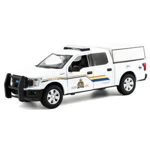 2019 Ford F-150 Lariat Crew Cab Truck with Camper Box "Royal Canadian Mounted Police" White 1/27 Diecast Model Car by Motormax 2019 Ford F-150 Lariat Crew Cab Truck with Camper Box "Royal Canadian Mounted Police" White 1/27 Diecast Model Car by Motormax