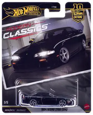 1994 Nissan Nismo 270R (S14) RHD Black with White Stripes "Modern Classics" Series Diecast Model Car by Hot Wheels 1994 Nissan Nismo 270R (S14) RHD Black with White Stripes "Modern Classics" Series Diecast Model Car by Hot Wheels