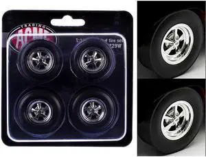 "Cragar" Wheel and Tire Set of 4 pieces from "1970 Pontiac GTO Ram Air IV" for 1/18 Scale Models by Acme "Cragar" Wheel and Tire Set of 4 pieces from "1970 Pontiac GTO Ram Air IV" for 1/18 Scale Models by Acme