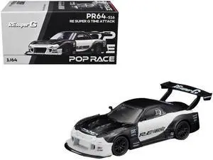 Mazda RX-7 "RE Super G Time Attack" RHD Black and White "The Model Car Show Malaysia 2026" 1/64 Diecast Model Car by Pop Race Mazda RX-7 "RE Super G Time Attack" RHD Black and White "The Model Car Show Malaysia 2026" 1/64 Diecast Model Car by Pop Race